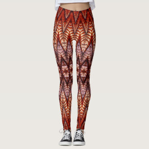 A red chevron texture "Ratti_Creative_Arts"  Leggings