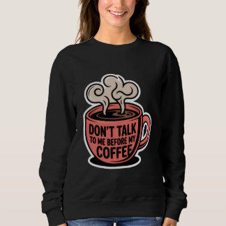 a red coffee mug with steam, T-Shirt Sweatshirt