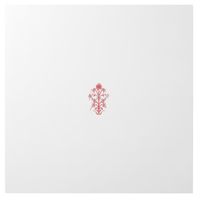 A red floral design prominently displayed on a whi gallery wrap (Front)