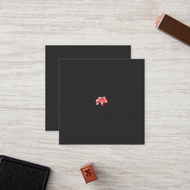 a red flower on a black background loyalty card (Front/Back In Situ)