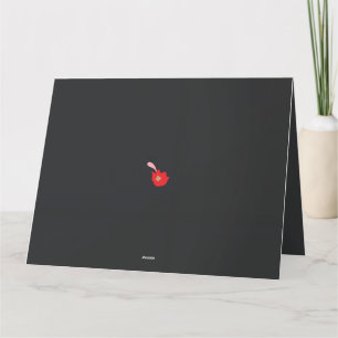 a red flower with a black background thank you card