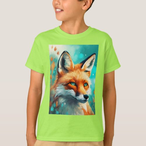 A red fox sniffing the wind its muzzle raised upw T_Shirt