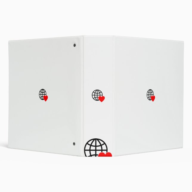 A red heart symbol created with smooth, bold lines 3 ring binder (Background)