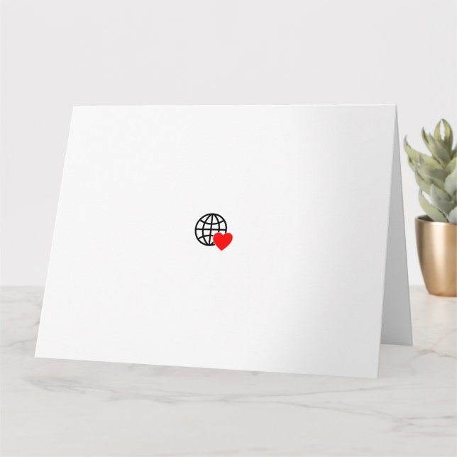 A red heart symbol created with smooth, bold lines card (Small Plant)