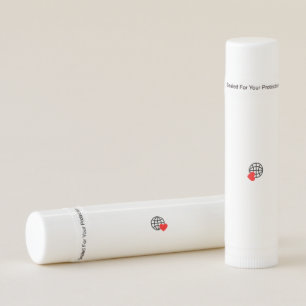 A red heart symbol created with smooth, bold lines lip balm
