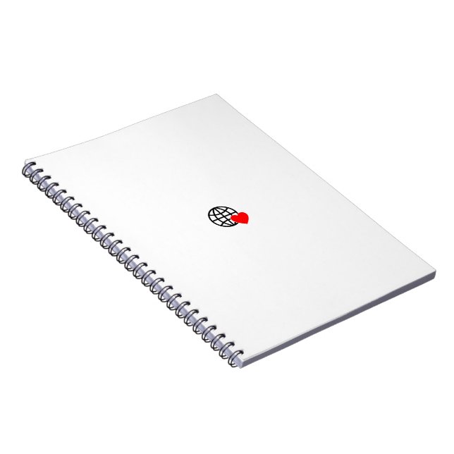 A red heart symbol created with smooth, bold lines notebook (Right Side)