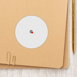 A red heart symbol created with smooth, bold lines patch