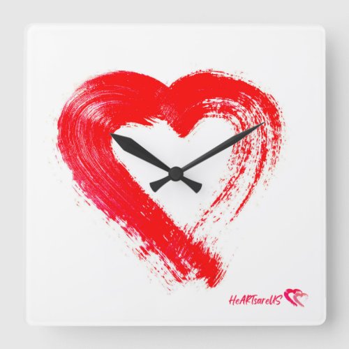 A Red Heart Wall Clock