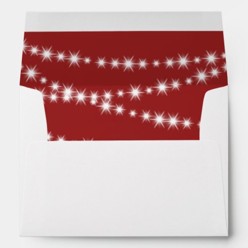 A Red Holiday Twinkle Lights Envelope