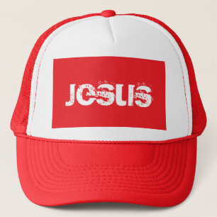 a Red Jesus Trucker Hat
