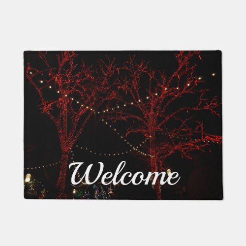 A Red Pair Welcome Doormat