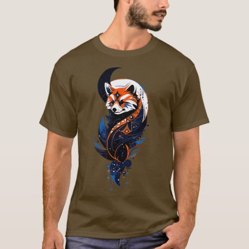 A red panda spirit watercolor T_Shirt