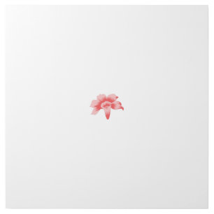 A red petal graphic resembling clip art, depicting gallery wrap