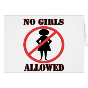 A Red Prohibition Sign with a Woman Inside. Cards