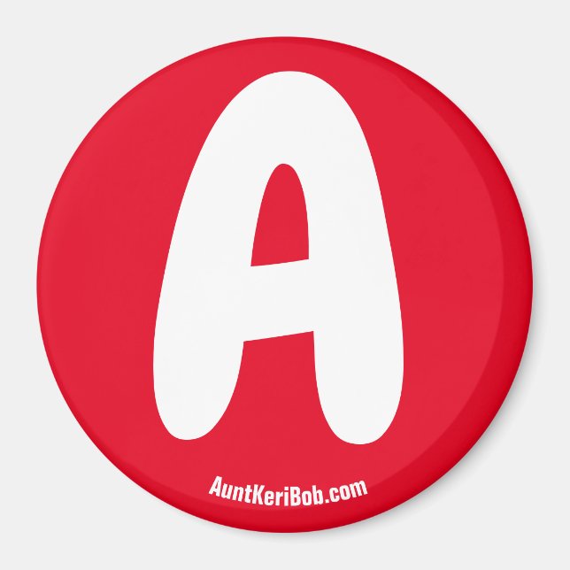 A Red Refrigerator Magnet (Front)