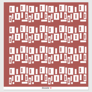 A red rug with a textured pattern is spread out on sticker