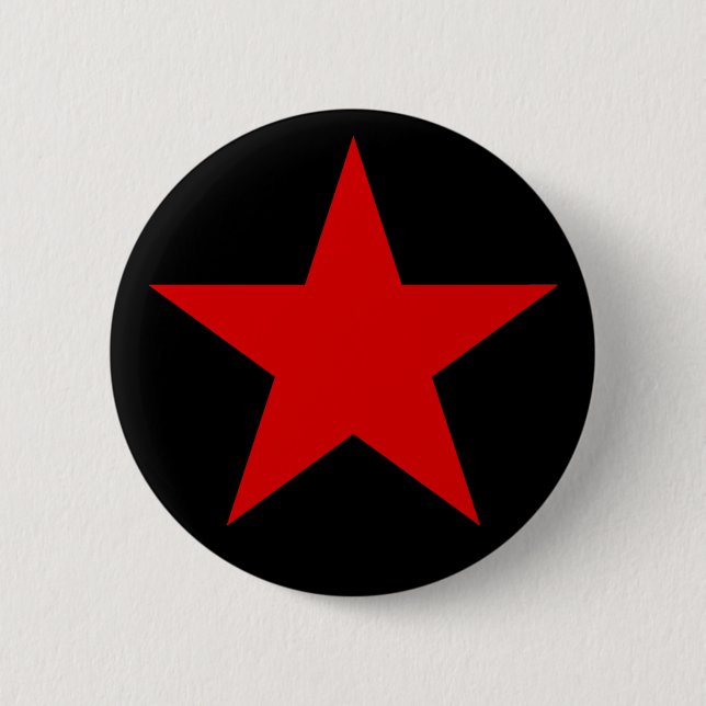 A Red Star Of Anarchy Button (Front)