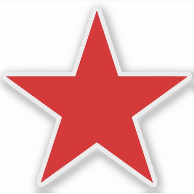 A Red Star Of Anarchy Sticker (Front)