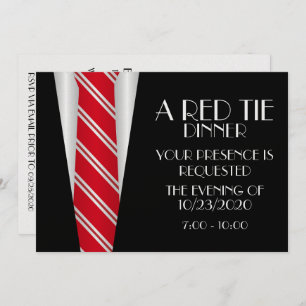 A Red Tie Dinner Invitation