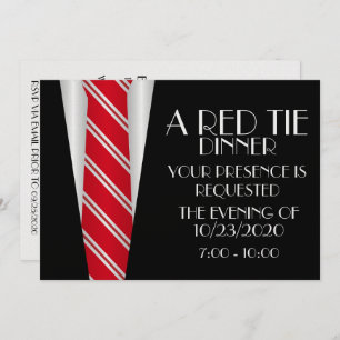 A Red Tie Dinner Invitation