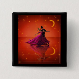 A Red Waltz Button