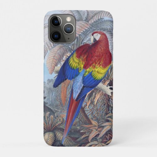 A RedYellowBlue Parrot in a Tropical Forest _  iPhone 11 Pro Case