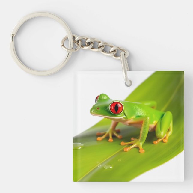 A Redeye Tree Frog Keychain (Front)