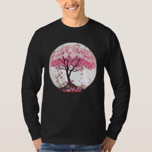 A Refreshing and Enchanting Cherry Blossom Globe T-Shirt