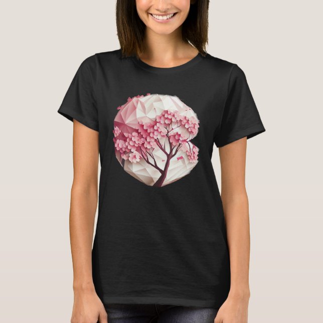 A Refreshing and Vibrant Cherry Blossom Sakura Sea T-Shirt (Front)
