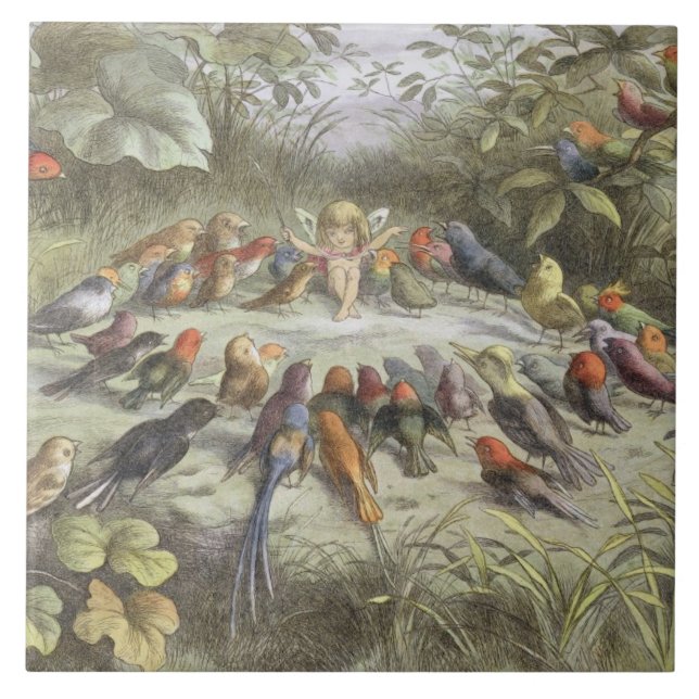 A Rehearsal in Fairy Land, illustration from 'In F Ceramic Tile (Front)