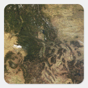 A relatively clear day square sticker