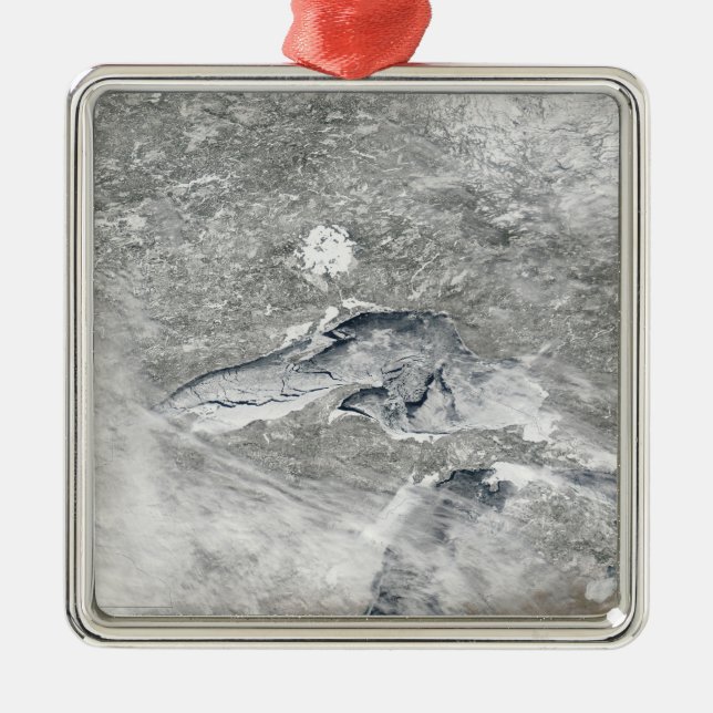 A relatively rare blanket of ice metal ornament (Front)