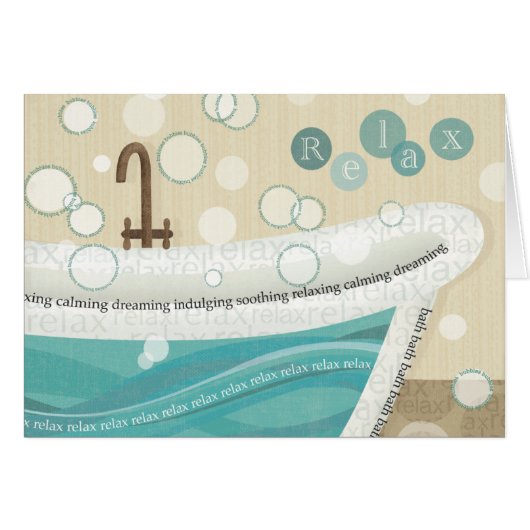 A Relaxing Bath Cards (Front Horizontal)