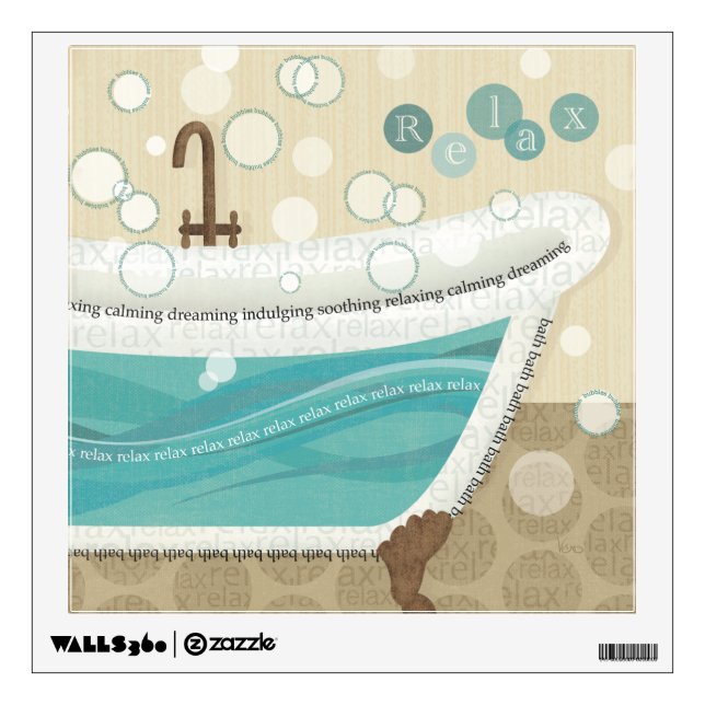 A Relaxing Bath Wall Decal (Front)