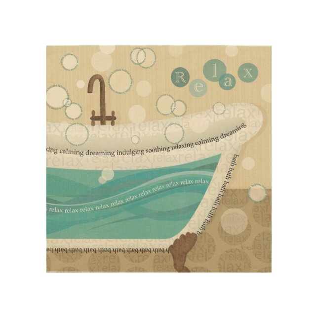A Relaxing Bath Wood Wall Art (Front)