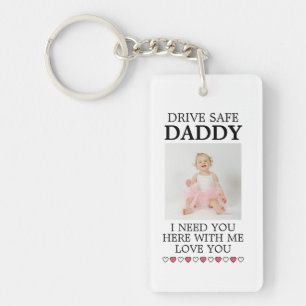 A Reminder For Dad To Drive Safely from Children Keychain