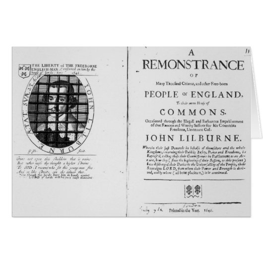 A remonstrance by the Levellers Cards (Front Horizontal)
