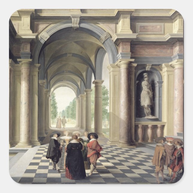 A Renaissance Hall Square Sticker (Front)