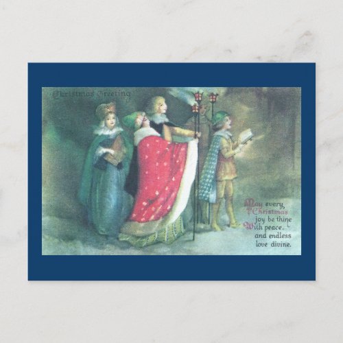 A Renaissance Procession Vintage Christmas Holiday Postcard