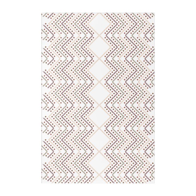 A repeating geometric pattern with diamond shapes  acrylic print (Front)