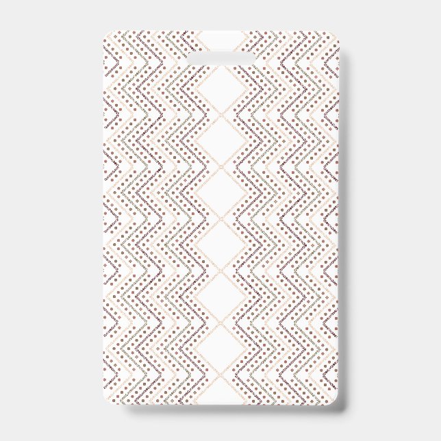 A repeating geometric pattern with diamond shapes  badge (Front)