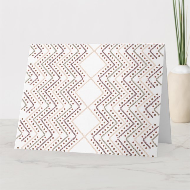 A repeating geometric pattern with diamond shapes  card (Front)