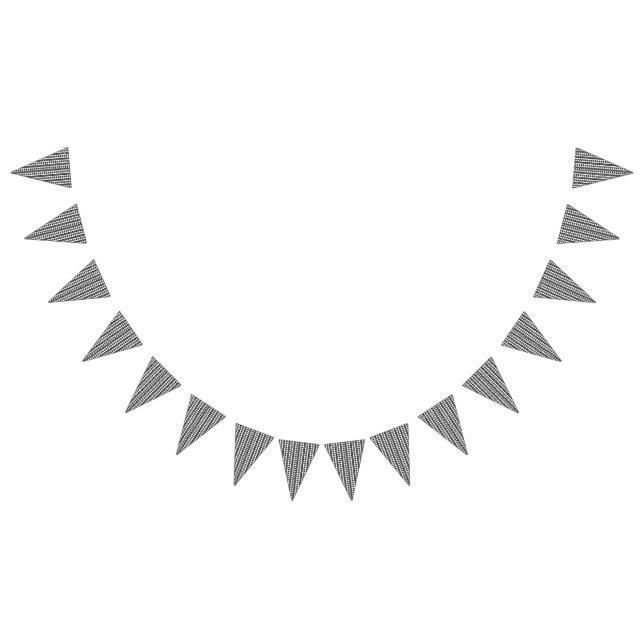 A repeating pattern of interconnected circles and  bunting flags (All)