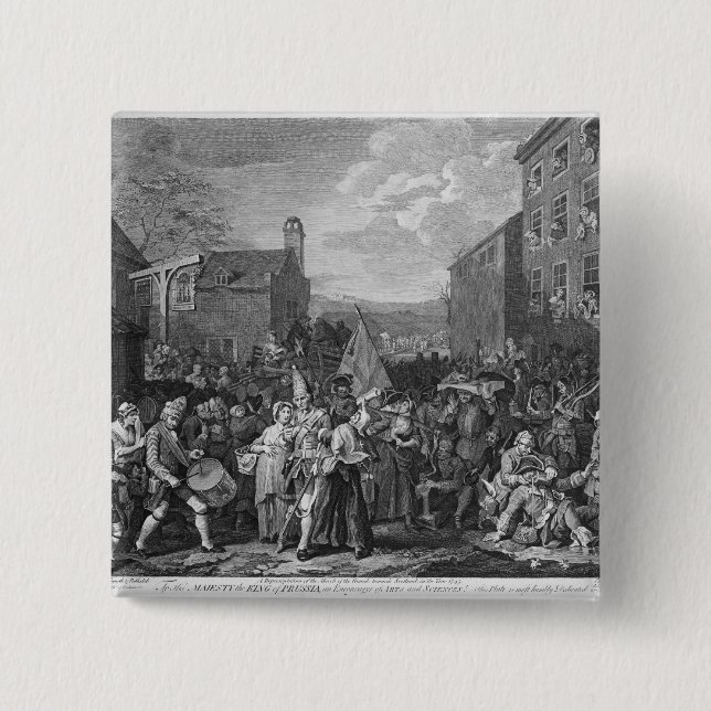 A Representation of the March of the Guards Pinback Button (Front)