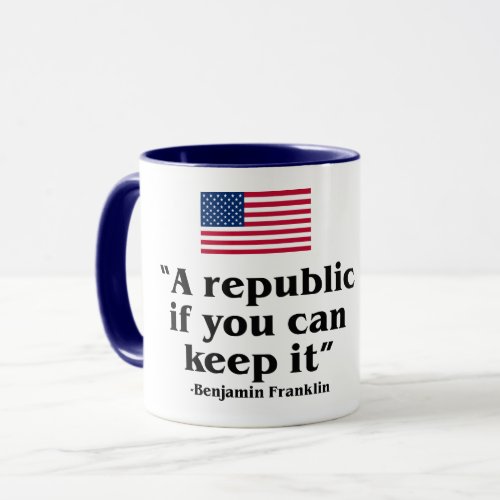 A REPUBLIC IF YOU CAN KEEP IT USA CONSTITUTION  MUG