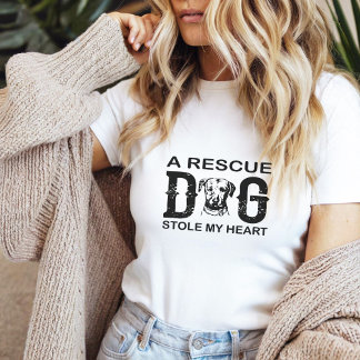A rescue Dog Steal My Heart Dog Lover Design Tri-Blend Shirt