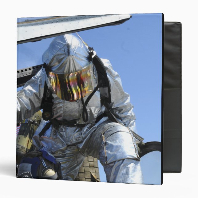 A rescue drill is performed on the flight deck binder (Front/Inside)