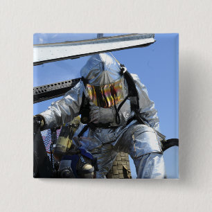 A rescue drill is performed on the flight deck button