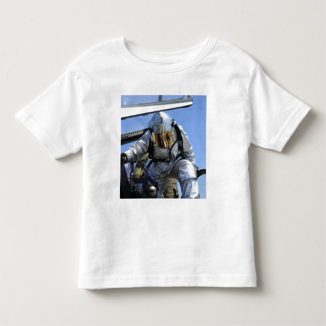 A rescue drill is performed on the flight deck toddler t-shirt (Front)