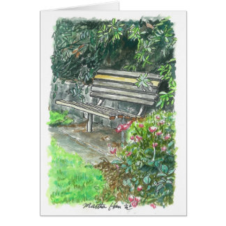 A resting bench cards